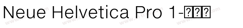 Neue Helvetica Pro 1字体转换